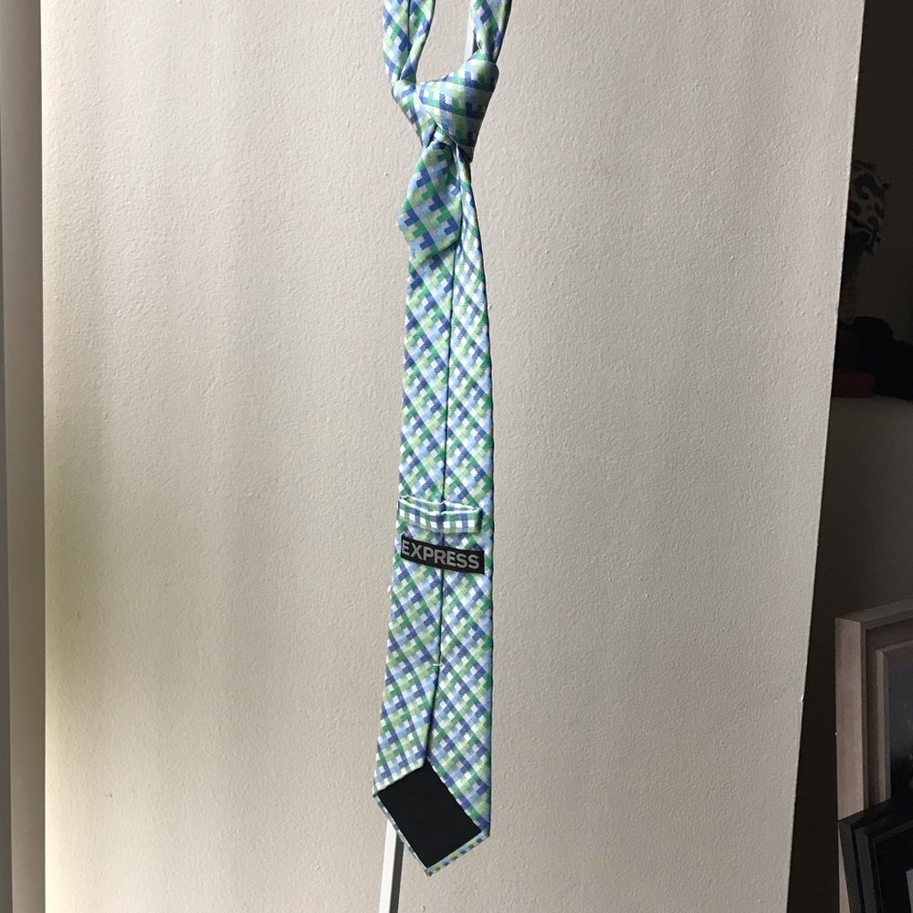 Express Plaid Multi-Colored Tie - image 3
